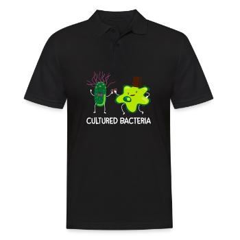 Cultured bacteria Biologe Biologie Geschenk - Männer Poloshirt - Schwarz - Vorne - Kai (181cm)