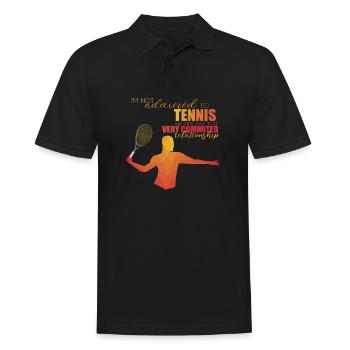Tennis - Men's Polo Shirt - black - Front - Kai (181cm)