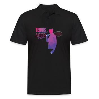Tennis - Men's Polo Shirt - black - Front - Kai (181cm)
