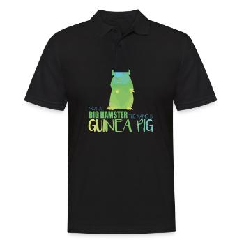 Meerschweinchen Genschenk - Männer Poloshirt - Schwarz - Vorne - Kai (181cm)