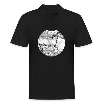 Cheval - Polo Homme - noir - Devant - Kai (181cm)