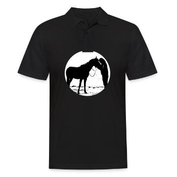 Cheval - Polo Homme - noir - Devant - Kai (181cm)