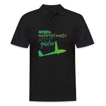 Gliding gliders - Men's Polo Shirt - black - Front - Kai (181cm)