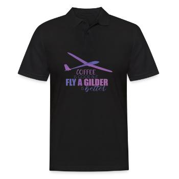 Gliding gliders - Men's Polo Shirt - black - Front - Kai (181cm)