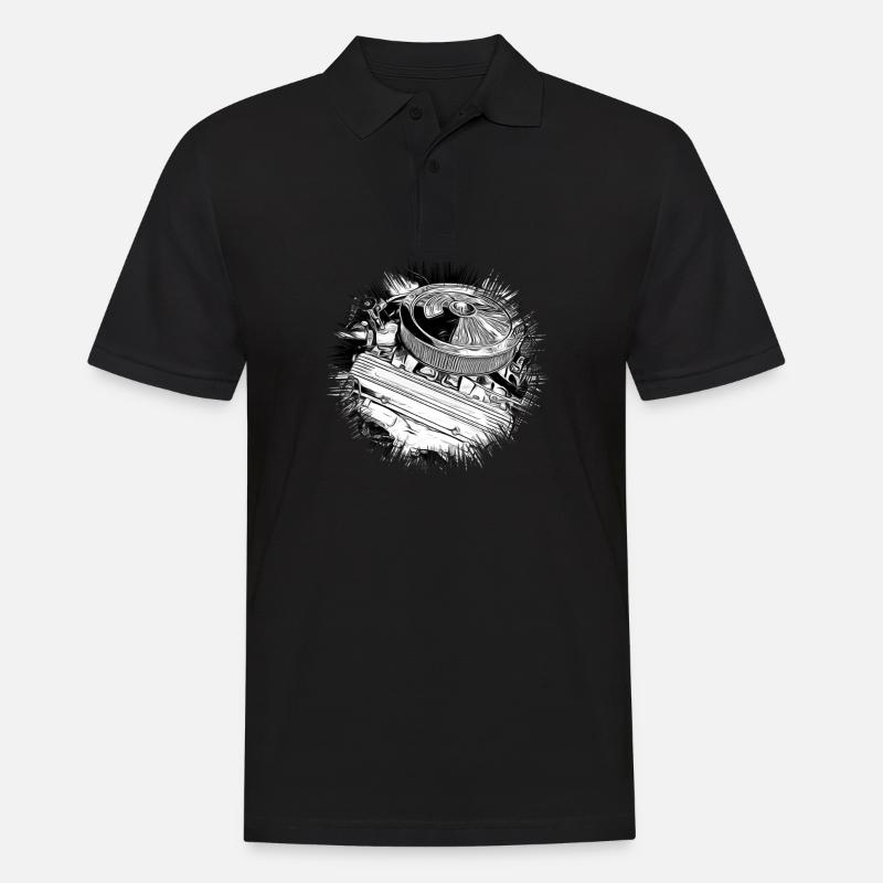 Auto - Männer Poloshirt - Schwarz