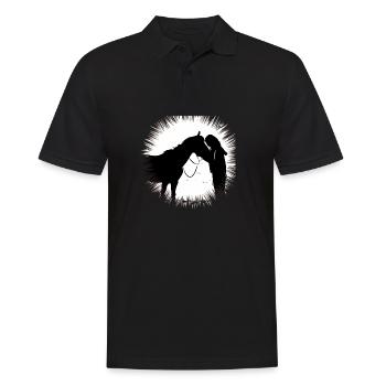 Cheval - Polo Homme - noir - Devant - Kai (181cm)
