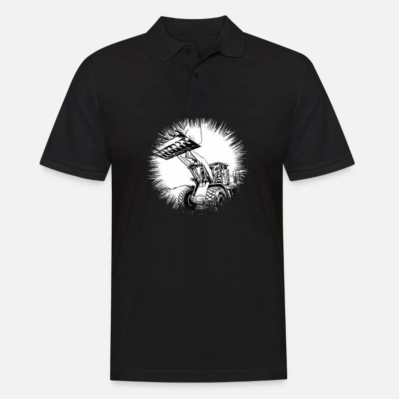 Radlader - Männer Poloshirt - Schwarz