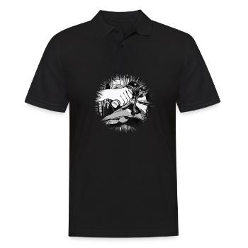 Moto - Polo Homme - noir - Devant - Kai (181cm)