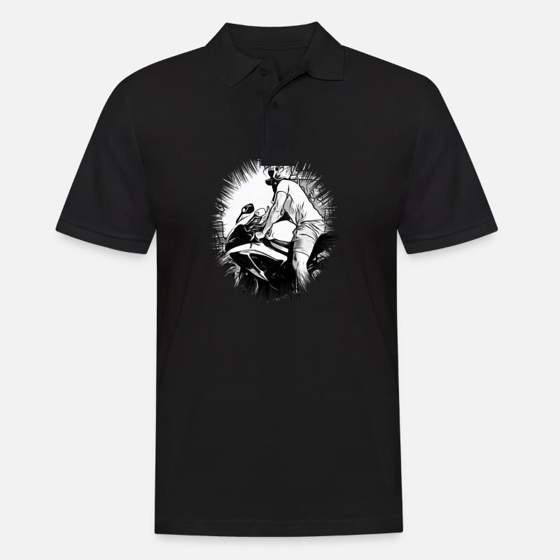 Motorrad - Männer Poloshirt - Schwarz