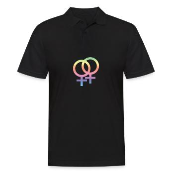 LGBT-Symbol - Männer Poloshirt - Schwarz - Vorne - Kai (181cm)