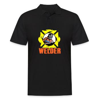 welder - Men's Polo Shirt - black - Front - Kai (181cm)