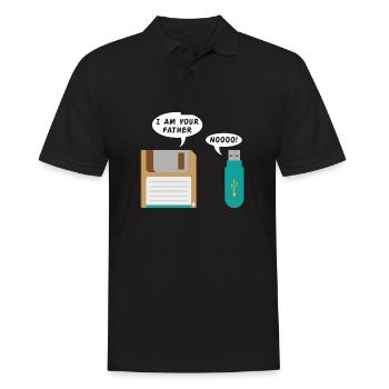 I am your father Programming Informatic Gift - Men's Polo Shirt - black - Front - Kai (181cm)