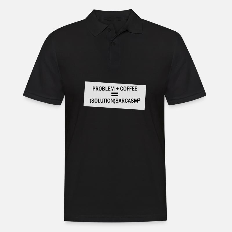 Problem Plus Coffee - Men's Polo Shirt - black