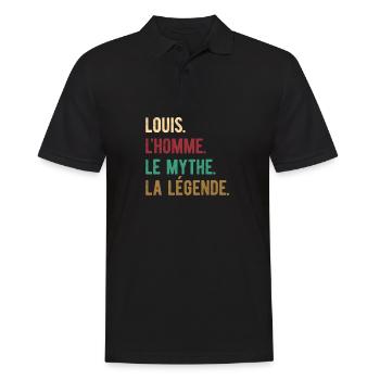 LOUIS L'HOMME LE MYTHE LA LÉGENDE - Polo Homme - noir - Devant - Kai (181cm)