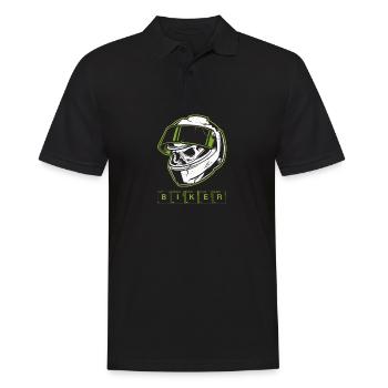biker - Men's Polo Shirt - black - Front - Kai (181cm)