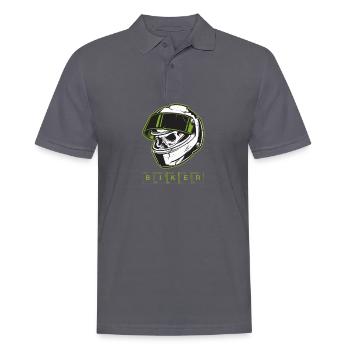 biker - Men's Polo Shirt - charcoal grey - Front - Nico (186cm)