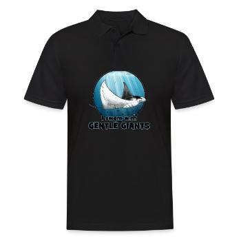 Mantarochen - Männer Poloshirt - Schwarz - Vorne - Kai (181cm)