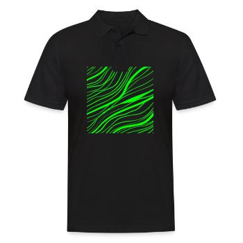 jungle line pattern - Men's Polo Shirt - black - Front - Kai (181cm)