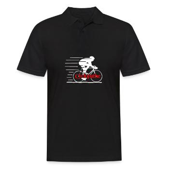 JE SUIS UN CYCLOPATHE ! (vélo, cyclisme) - Polo Homme - noir - Devant - Kai (181cm)