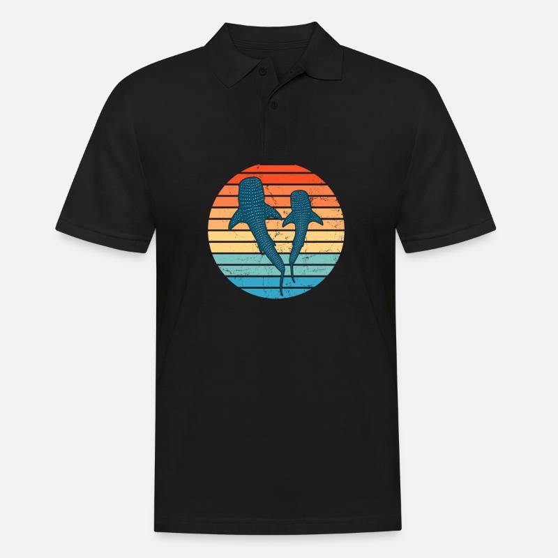 Walhai - Männer Poloshirt - Schwarz