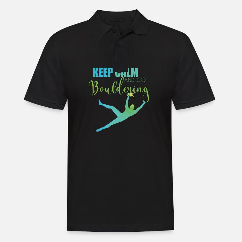 Bouldering - Herre poloshirt - sort