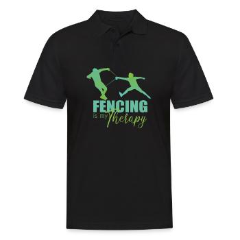 L’escrime - Polo Homme - noir - Devant - Kai (181cm)
