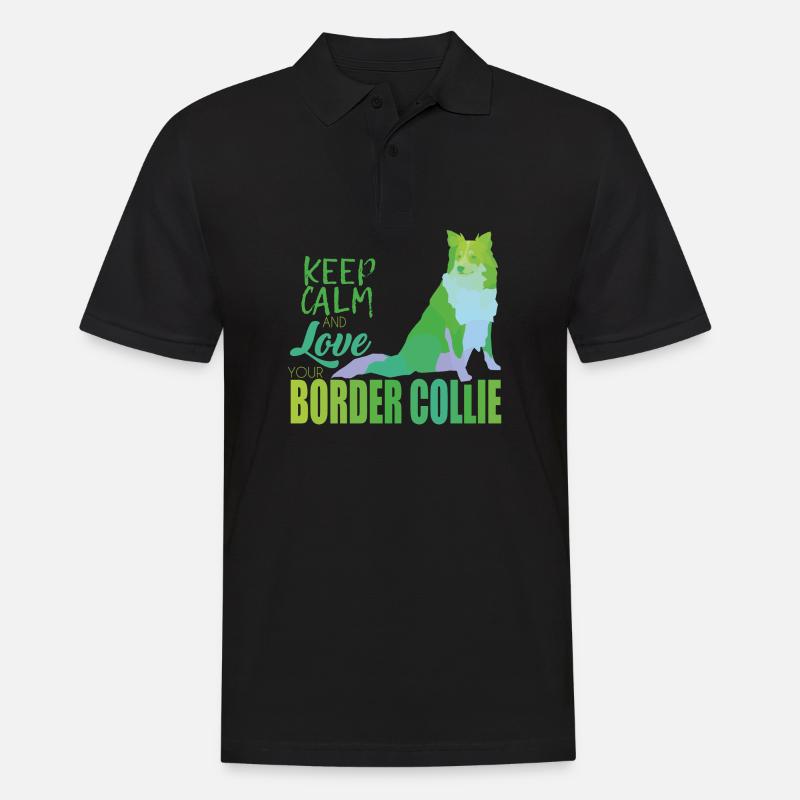 Border Collie - Männer Poloshirt - Schwarz