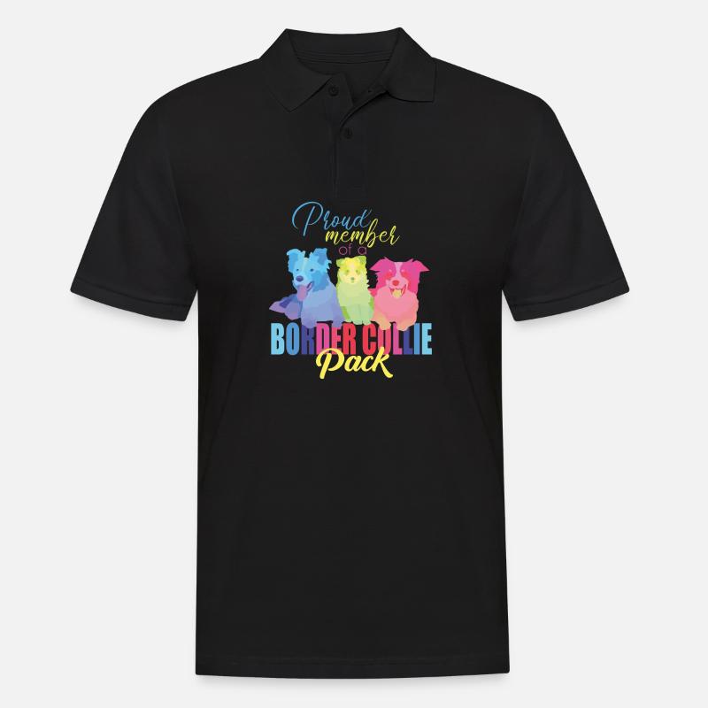 Border Collie - Männer Poloshirt - Schwarz