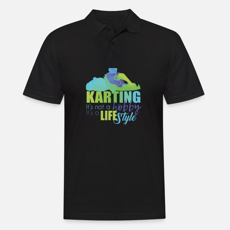 Go Kart - Männer Poloshirt - Schwarz
