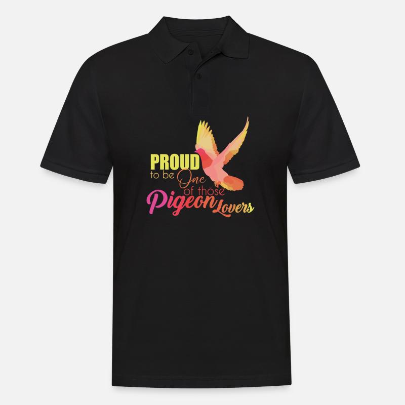 Taube - Männer Poloshirt - Schwarz