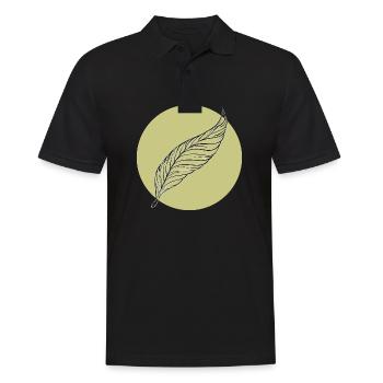 Minimal Feather Summer Couleurs à la mode - Polo Homme - noir - Devant - Kai (181cm)