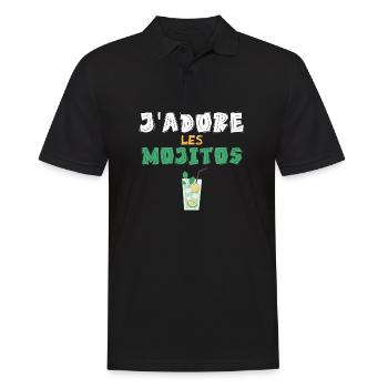 j adore les mojitos - Polo Homme - noir - Devant - Kai (181cm)