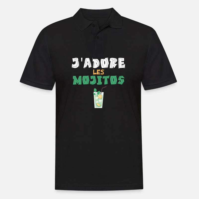 j adore les mojitos - Polo Homme - noir