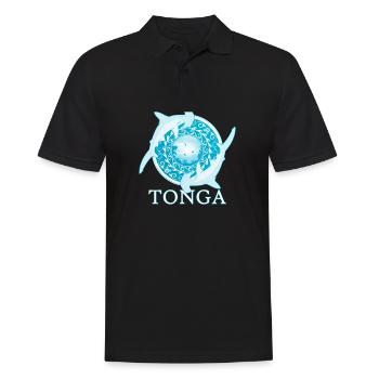 Hammerhaie Tonga Pride - Männer Poloshirt - Schwarz - Vorne - Kai (181cm)