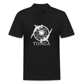 Hammerhaie Tonga Pride - Männer Poloshirt - Schwarz - Vorne - Kai (181cm)