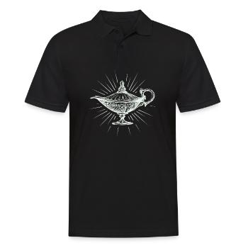 Magic Lamp - Men's Polo Shirt - black - Front - Kai (181cm)