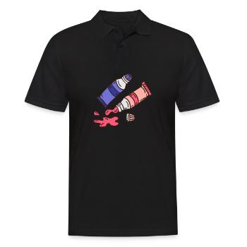 Dyes Tube Stains Ink Coloring - Men's Polo Shirt - black - Front - Kai (181cm)