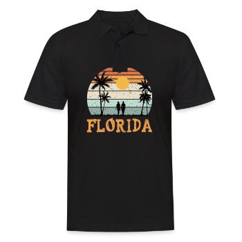 Florida Miami USA Amerika Sommer Sonne Strand - Männer Poloshirt - Schwarz - Vorne - Kai (181cm)