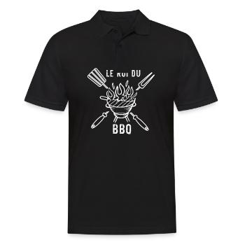Le Roi Du BBQ , barbecue, grillade - Polo Homme - noir - Devant - Kai (181cm)