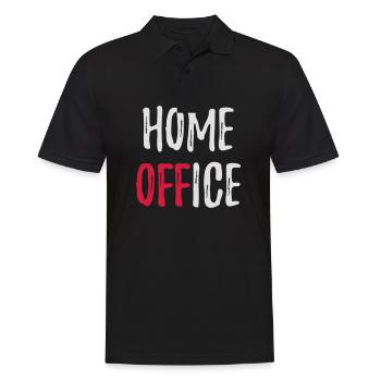 Home OFFice Geschenk für Freunde Job im Büro - Männer Poloshirt - Schwarz - Vorne - Kai (181cm)