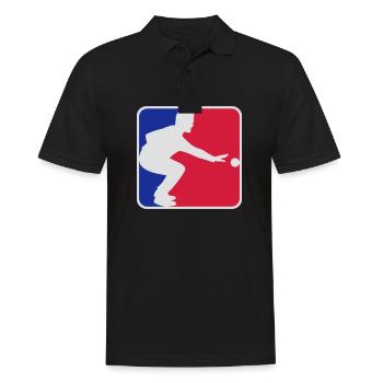 boccia logo basketball boule - Männer Poloshirt - Schwarz - Vorne - Kai (181cm)