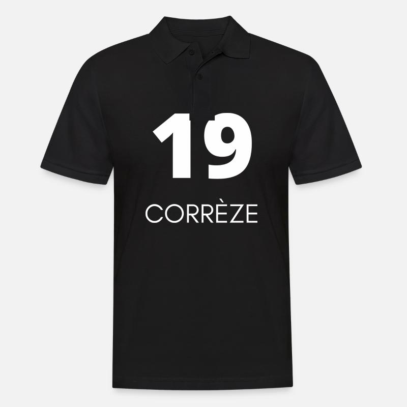 19 Corrèze - Männer Poloshirt - Schwarz