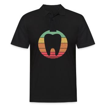 Tooth Doctor Vintage Dentistry Lover Oral Hygiene - Männer Poloshirt - Schwarz - Vorne - Kai (181cm)