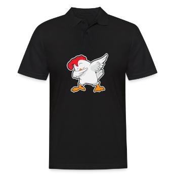 Dabbing poulet - Dab Dancing poulet - poulet - Polo Homme - noir - Devant - Kai (181cm)