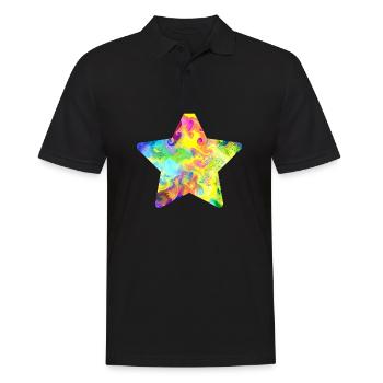 star - Men's Polo Shirt - black - Front - Kai (181cm)