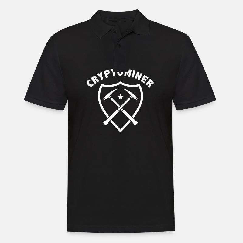 Krypto Kryptowährung Mining Miner Geschenk - Männer Poloshirt - Schwarz