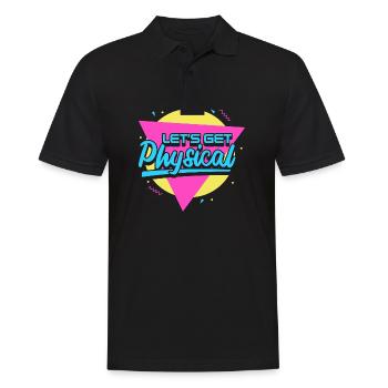 Lets Get Physical - Männer Poloshirt - Schwarz - Vorne - Kai (181cm)