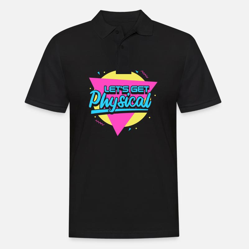 Lets Get Physical - Männer Poloshirt - Schwarz