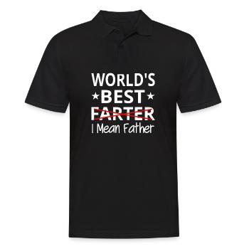 Der beste Farter der Welt, ich meine Vater - Männer Poloshirt - Schwarz - Vorne - Kai (181cm)