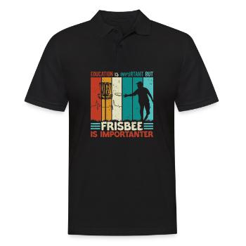 Disc Golf Player Frisbee Player - Polo Homme - noir - Devant - Kai (181cm)